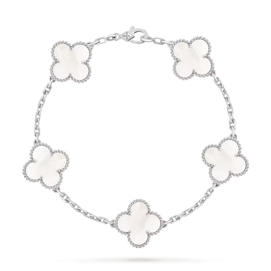 Van Cleef 4 Leaf Clover Bracelet Silver