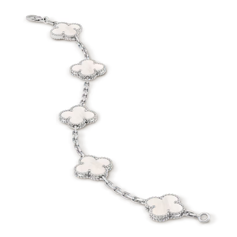 Van Cleef 4 Leaf Clover Bracelet Silver