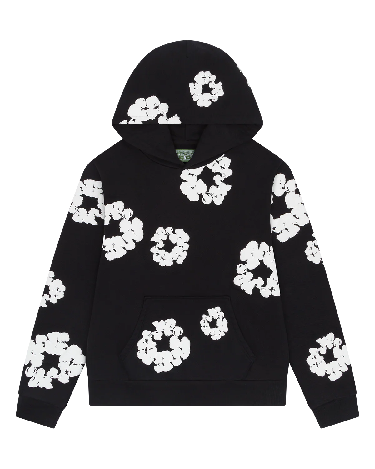 Denim Tears Mono Cotton Wreath Hoodie Black & White