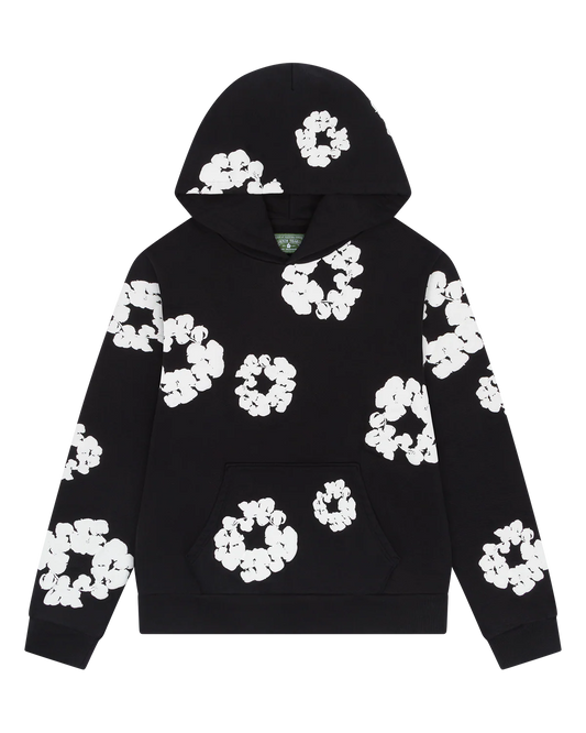 Denim Tears Mono Cotton Wreath Hoodie Black & White