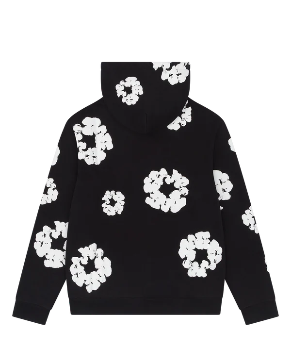 Denim Tears Mono Cotton Wreath Hoodie Black & White