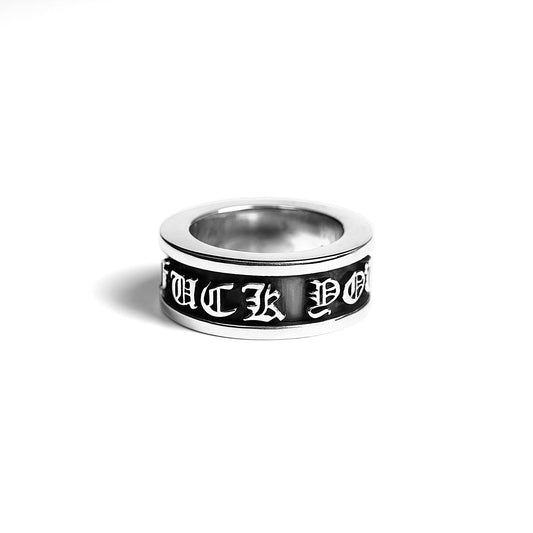 Chrome Hearts "Fuck You" Sterling Silver Ring