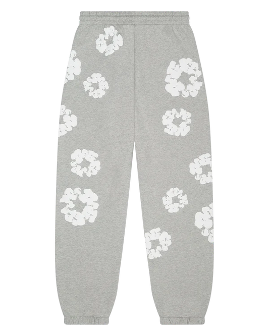 Denim Tears Cotton Wreath Sweatpants Grey & White
