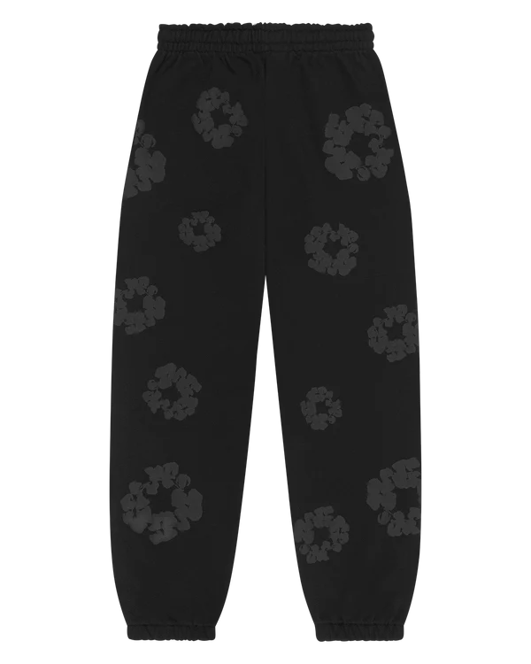 Denim Tears Mono Cotton Wreath Sweatpants Black