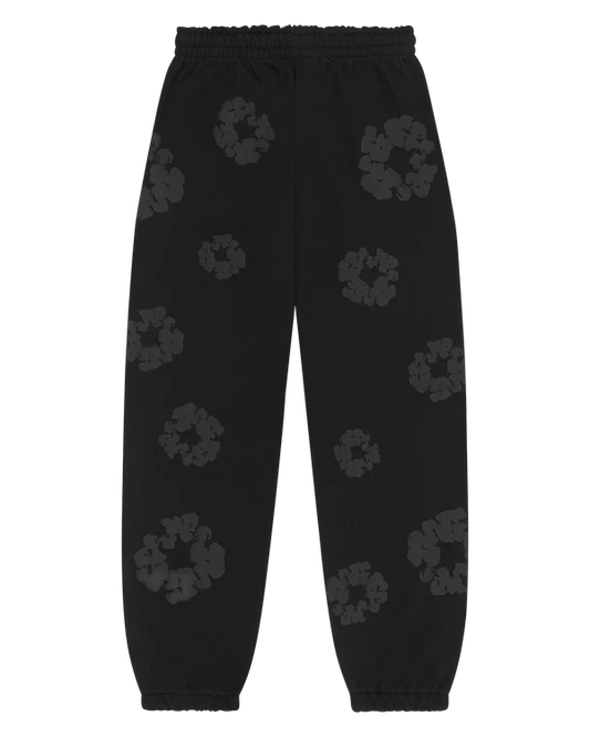 Denim Tears Mono Cotton Wreath Sweatpants Black