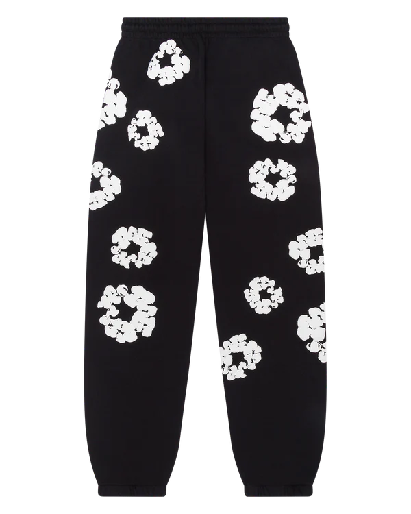 Denim Tears Cotton Wreath Sweatpants Black & White
