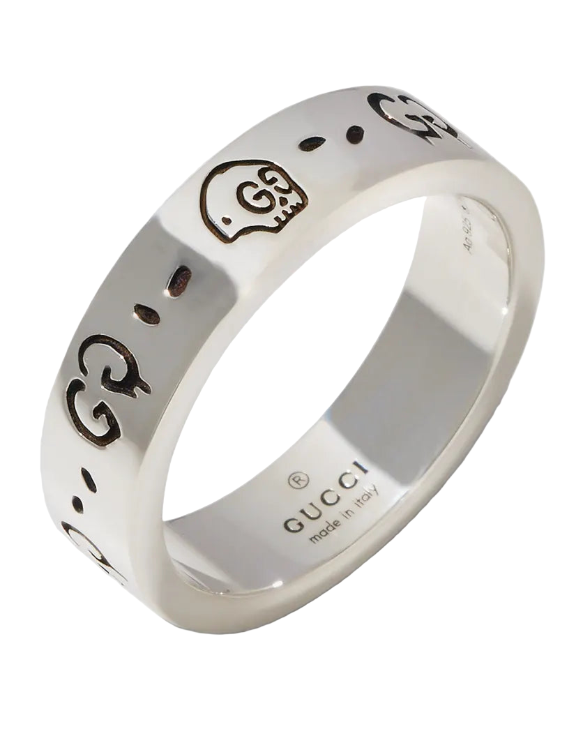 Gucci Ghost 6mm Sterling Silver Ring