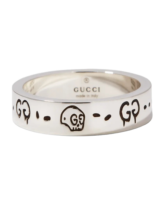 Gucci Ghost 6mm Sterling Silver Ring