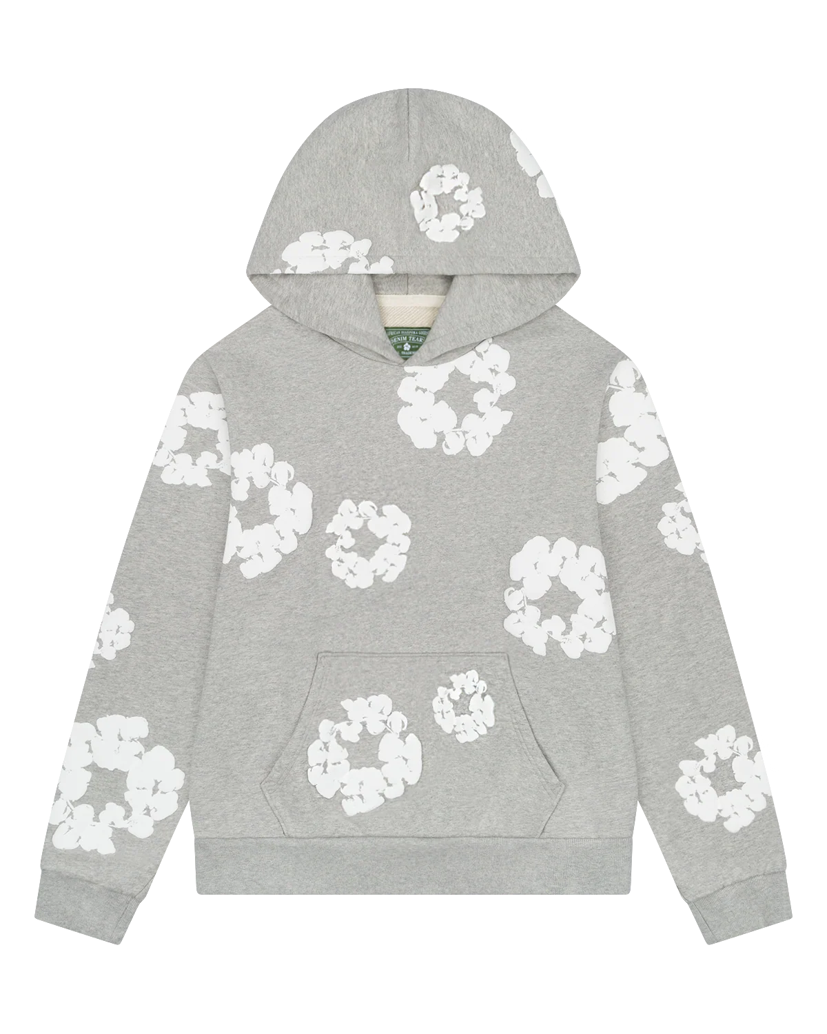 Denim Tears Mono Cotton Wreath Hoodie Grey & White