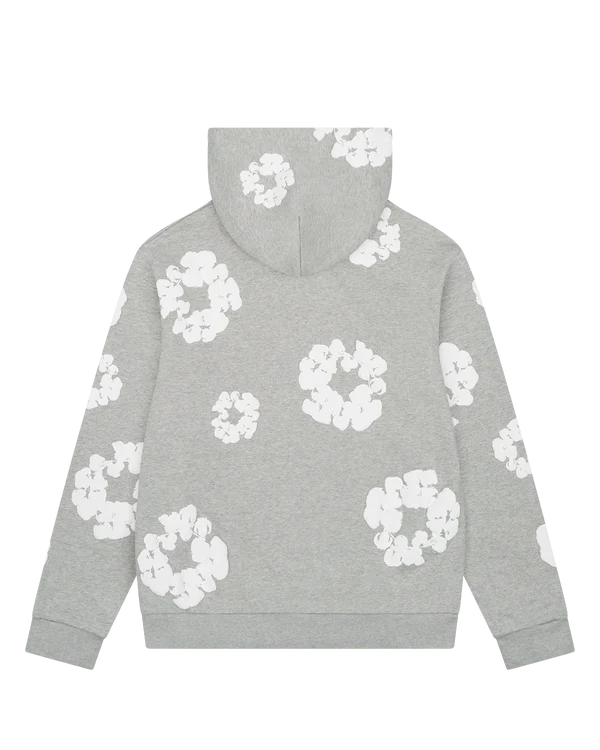 Denim Tears Mono Cotton Wreath Hoodie Grey & White
