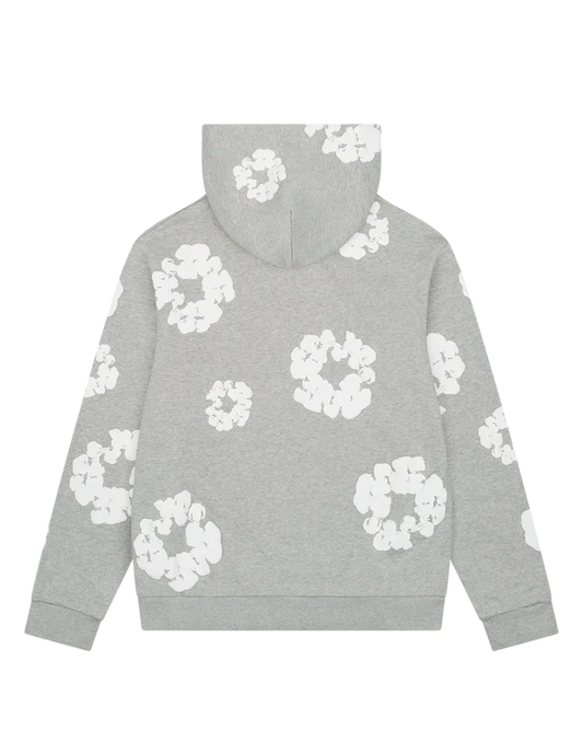 Denim Tears Mono Cotton Wreath Hoodie Grey & White