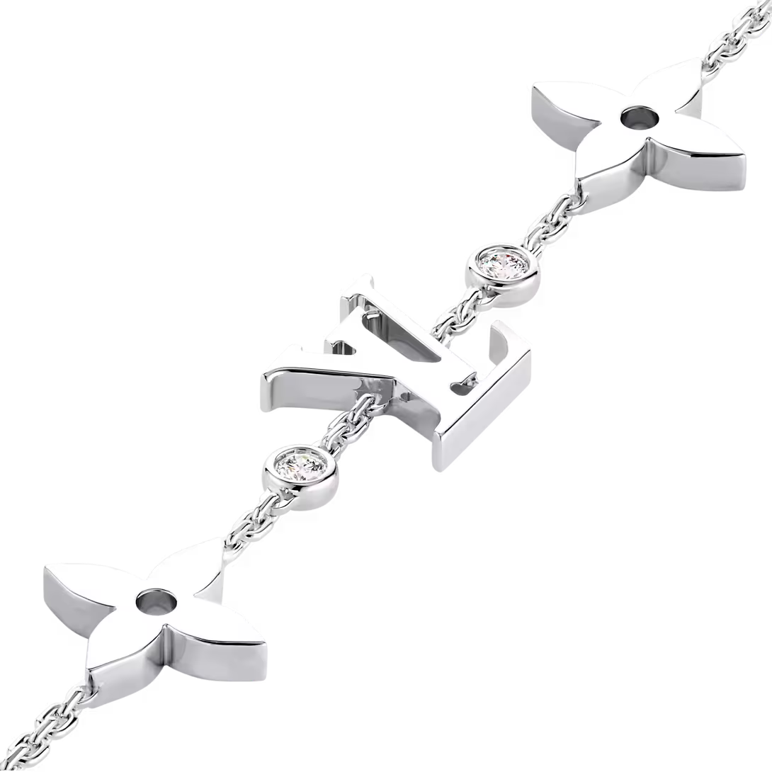 Louis Vuitton White Gold Idylle Blossom Monogram Bracelet