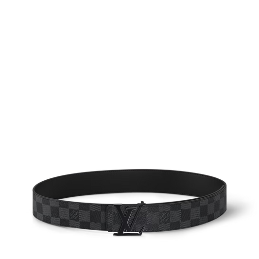 LV Initiales 40mm Black Checkered Belt